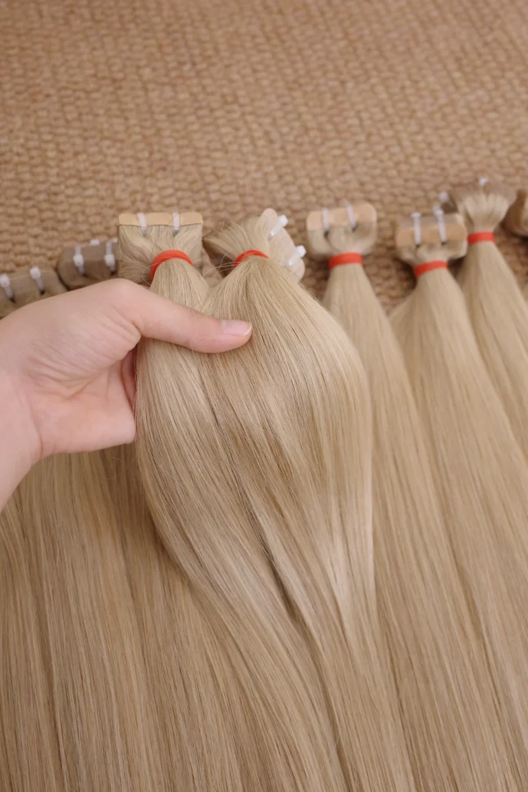 Natural Straight Tape Hair – Light Color