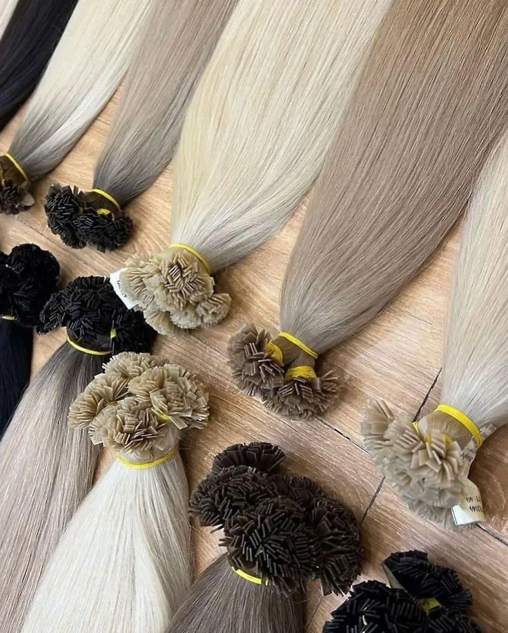 Natural Straight Flat Tip Hair Extensions