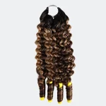 TedHair Miracle Knots Human Feather Crochet Hair Burmese Curly with Spiral Curls #T1B/P4/27
